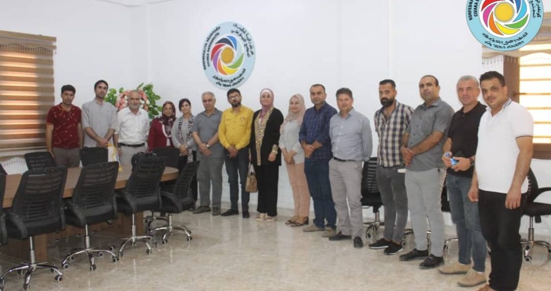 وفد من حركة المجتمع الديمقراطي لمقاطعة الشهباء وحلب يزور كونفدرالية تنظيمات المجتمع الديمقراطي في إقليم شمال وشرق سوريا.
