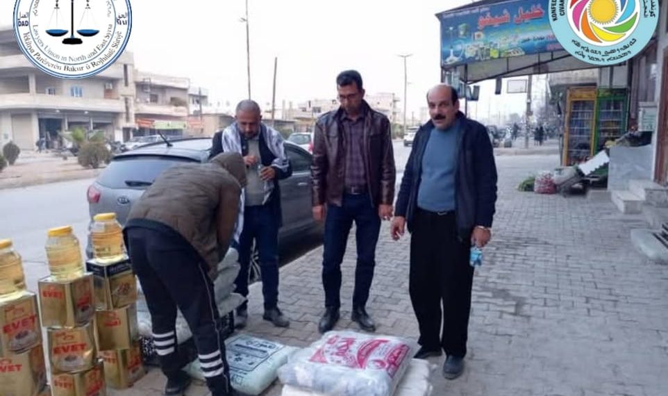 اتحاد المحامين لاقليم شمال شرق سوريا يدعم المهجرين ماديا وقانونيا