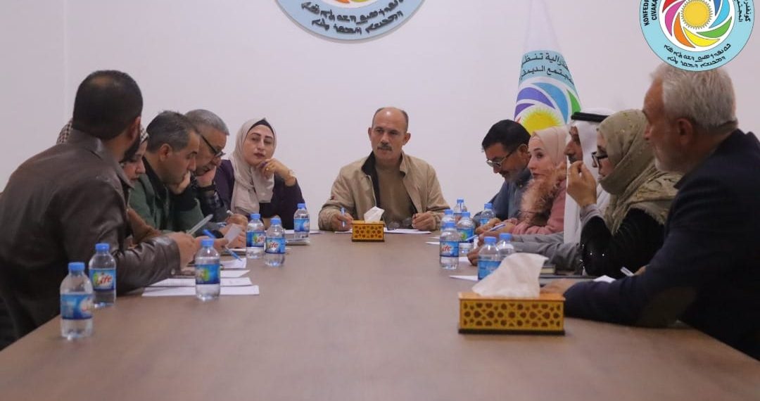 ●عقد اليوم إجتماع في مبنى الكونفدرالية بمقاطعة الرقة بحضور الرئاسة المشتركة للكونفدرالية ومكتب التنظيم العام