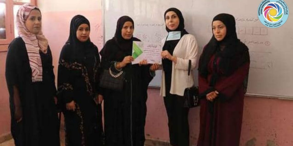 بالتنسيق مع تنظيمات المجتمع الديمقراطي لمقاطعة الرقة  مكتب التنظيم العام يفعل زيارة للمعلمات المصابات بمرض العضال